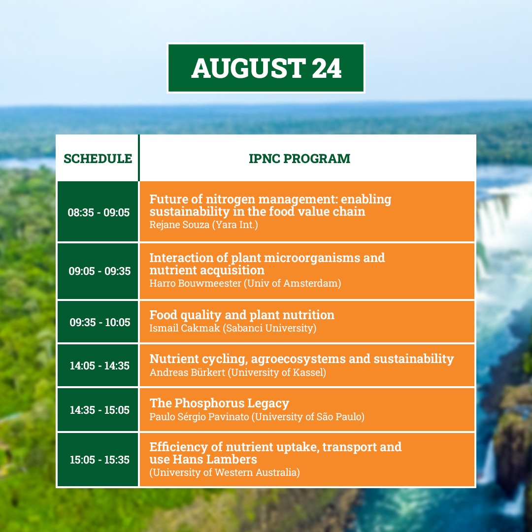 ipnc2022's tweet photo. See the schedule for the 3rd and 4th day of the 19th International Colloquium on Plant Nutrition. Know the schedule, activities and professionals who will participate.
Go to the website and register now https://t.co/yyKVrhh2ZS https://t.co/Sb5QG2QAK2
