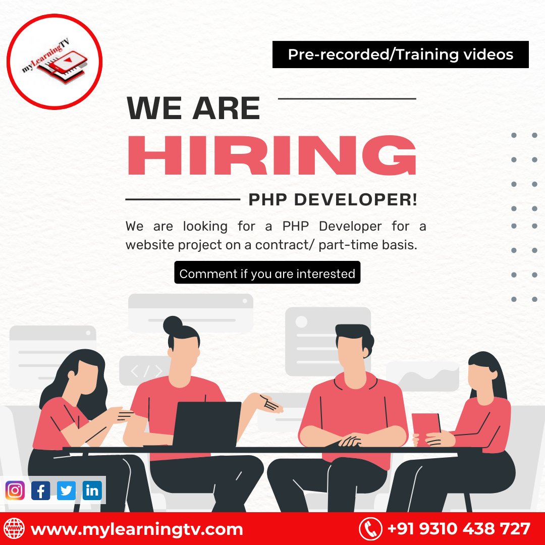 MyLearningTV's tweet image. My Learning TV will help you learn new Python programming skills in a cost-efficient, flexible manner. Enroll now before it's too late. Learn more with our professional courses. For more information about our courses, visit mylearningtv.com or call 9310438727.
#joinpython