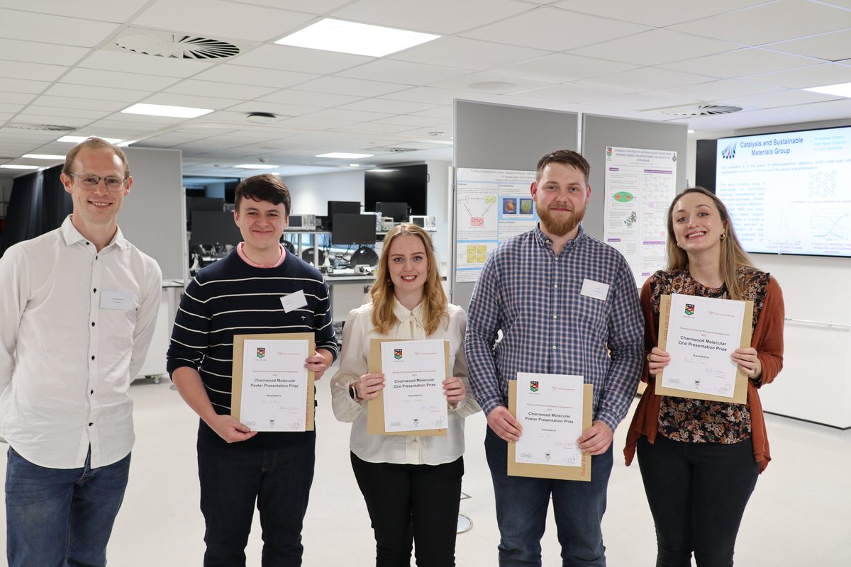 hlcross6's tweet photo. Had a great time the Keele Chemical Sciences Research Symposium sponsored by @charnwoodmol. Enjoyed learning more about the remarkable research currently being conducted in Keele and was delighted to receive the Charnwood Molecular's first place oral presentation prize! 👩‍🔬 https://t.co/7MGLDwtxTH