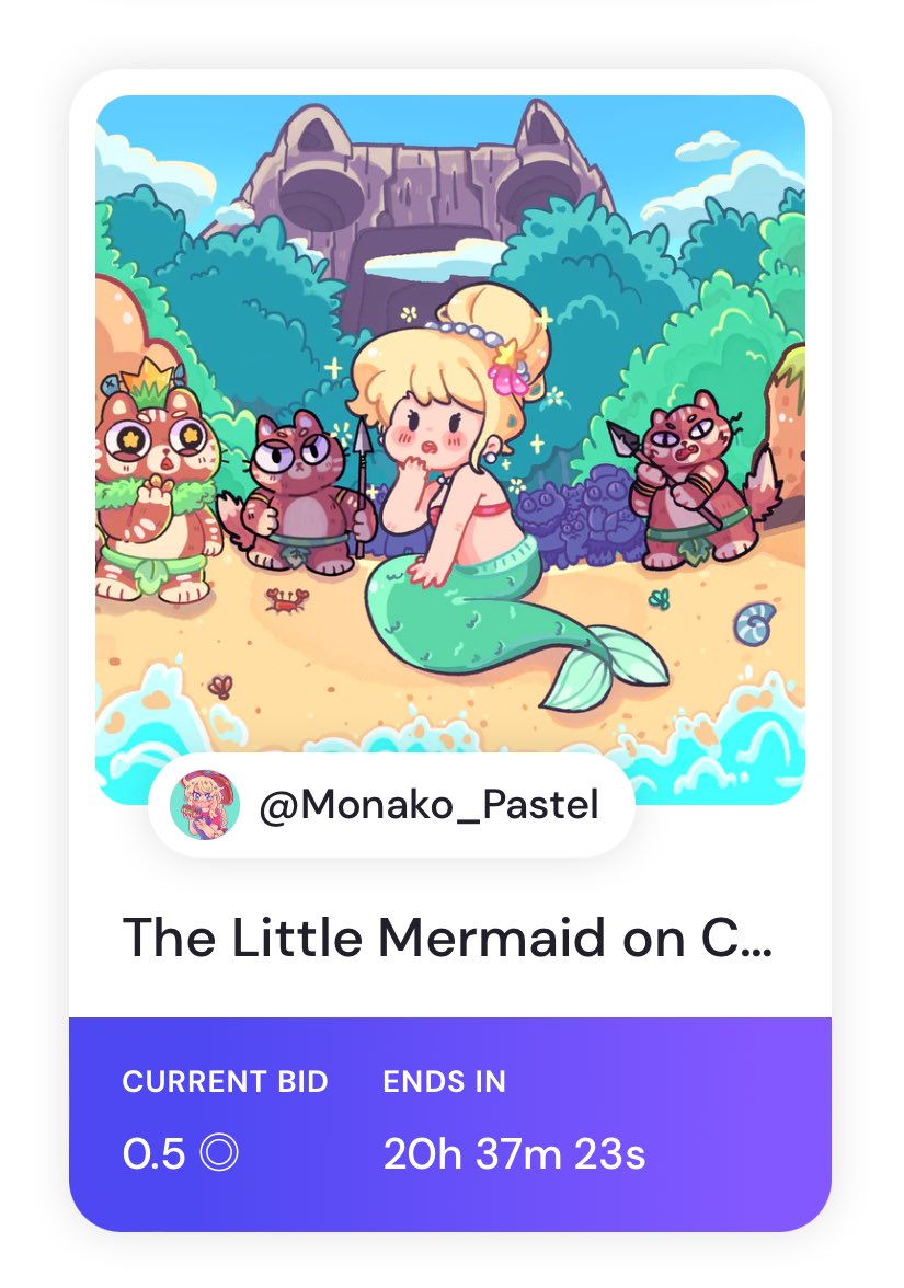 RabbitPastel890's tweet photo. 🌊Auction update🔥
 Now the lovely mermaids have started bidding by you. @budiharja 💕
🙏Thank you very much 🌊

#NFT #NFTCommunity #NFTartist #Solana #SolanaArt https://t.co/QTPMRFtKw4