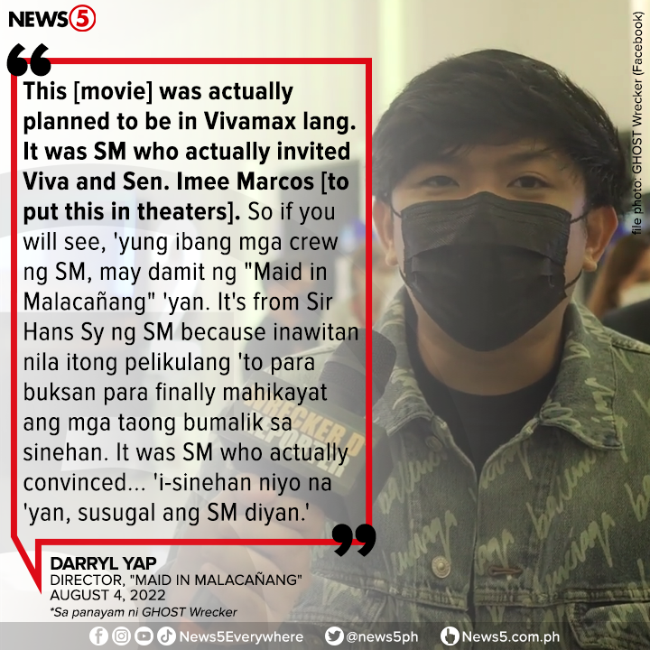 WebBuzzr's tweet photo. Before a film gets a playdate, SM already knows which movies the viewers would like to watch. That is why they requested Viva Films to show Maid In Malacañang in their cinemas and not through VivaMax. The other filmmaker has to beg theater owners to show his movie for a few days. https://t.co/X8MsW4h1Sv