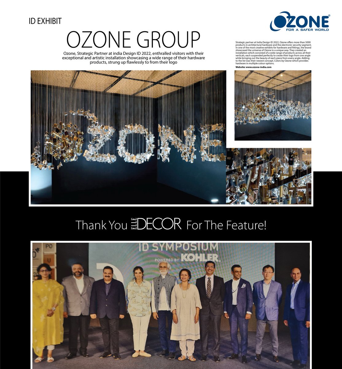 OzoneGroupIndia's tweet photo. Thank you to Elle Decor for featuring our one-of-a-kind hardware installation, showcased at India Design Week 2022!

#OzoneAtIndiaDesignWeek #UniverseOfOzone #IndiaDesignWeek #OzoneHardware 
#Ozone #Hardware #Showcase #DesignStall #HardwareProducts #ElleDecor https://t.co/w2wsXmB0lh