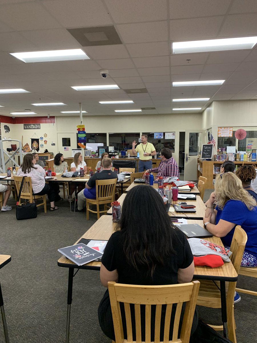 Bryson_MS's tweet photo. Our new teachers and staff are here for orientation in preparation for the 2022-23 school year! We are so happy they are here!! #BMSStrong https://t.co/v91aCTnZ4j