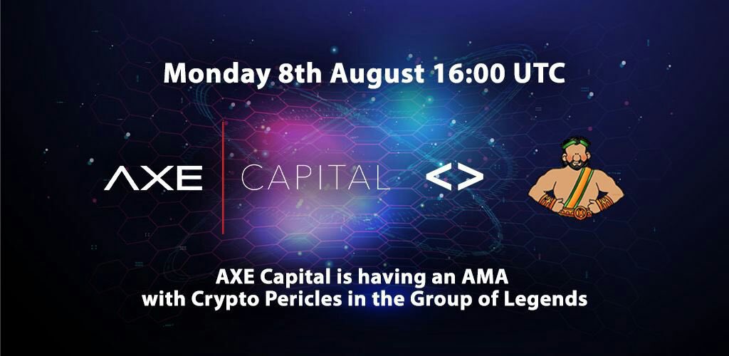 ⭕ We are having our first AMA with Crypto Pericles in the Group of Legends! 

✔ Monday 8th August 16:00 UTC

✔ DM @MichaelDouranos as you have to be added to the group as it is private and has influencers and major investors.

✔ Presale date will be announced later today.