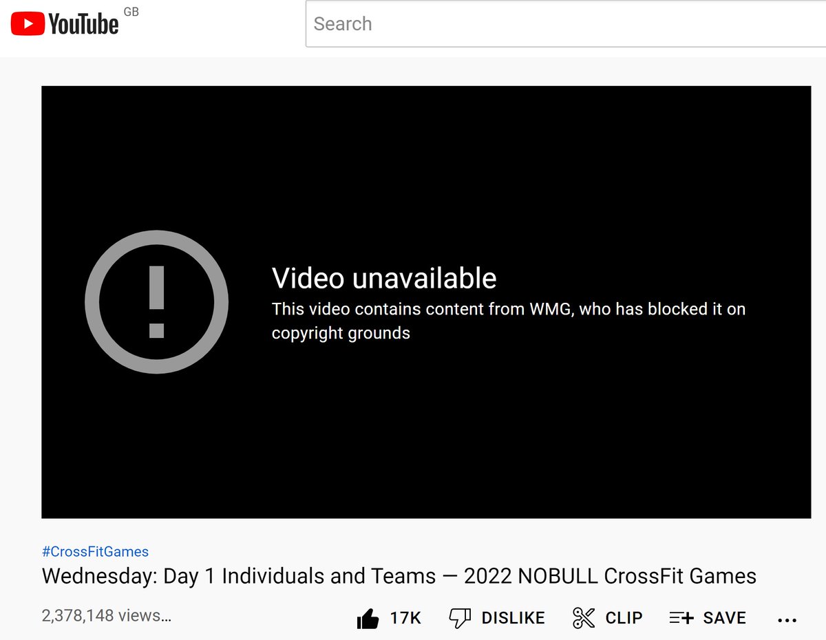 a_winning_smile's tweet photo. @crossfitgames
Trying to watch the Day 1 livestream and its been pulled due to copyright.
I just want to watch the games, turn the damn music off at the venue 😅🤦
#crossfitfail #crossfitgames #CrossfitGames2022 https://t.co/nik8MCm0cW