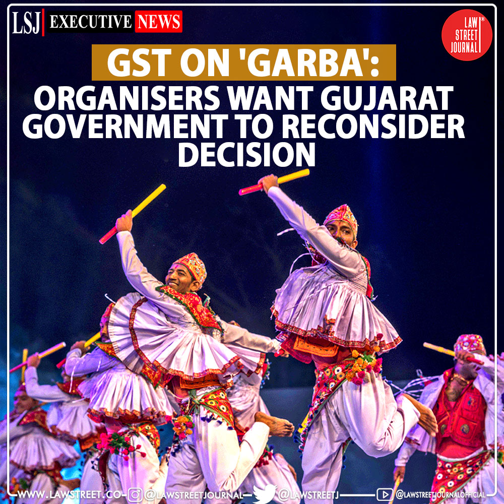 LawstreetJ's tweet photo. The #government has decided to impose goods and services #tax (GST) on ‘garba’ entry passes from this year’s #Navratrifestival. Organisers will pass on the additional cost to revellers. @LawstreetJ #gujarat #gst #garba #entrypasses #GujaratGovernment https://t.co/VmVkUIXrMn