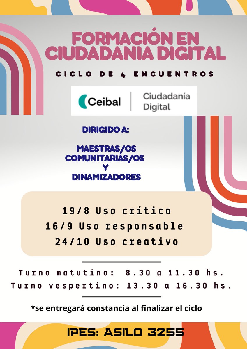 CentroCtec's tweet photo. Volvemos a los encuentros con maestras/os comunitarias/os y dinamizadoras... Estrategias para un uso responsable, crítico y creativo de la ciudadanía digital, derecho de nuestros y nuestras niños y niñas https://t.co/0EWGKU1vzE