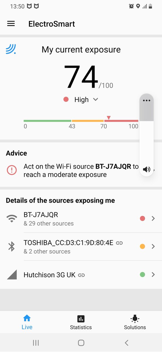 1Benzon's tweet photo. When I check electrosmart the 1st reading in photo below is what My Wifi readings is &amp; should be. The Covert Abusers equipment &amp; devices then use My Wifi &amp; it goes up, as in 2nd reading in photo  below. - https://t.co/BIxx5FtYhg