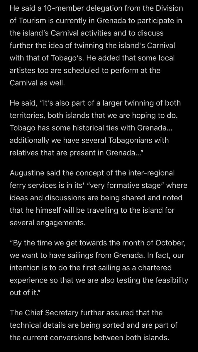 gottaluvness69's tweet photo. Tobago-Grenada Ferry Service under consideration | Loop Trinidad &amp; Tobago https://t.co/DiyUA5CG53 https://t.co/d1adHZmhkt