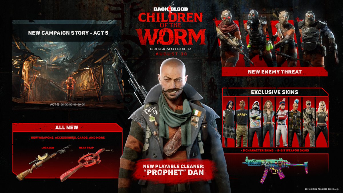 Back 4 Blood on X: New Cleaner, new Act, new enemies. Who knew? Here's a  little sneak peek of what to expect for Expansion 2: Children of the Worm.   / X