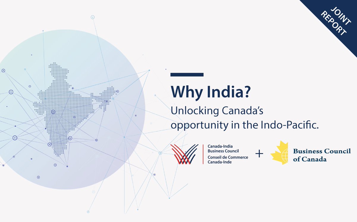 CanadaIndiaBiz's tweet image. Check out our new report #WhyIndia, completed in partnership with @BizCouncilofCan.

Learn how a comprehensive economic partnership agreement (CEPA) with India could provide a cornerstone for Canada’s engagement with the Indo-Pacific region.

📄Read more: canada-indiabusiness.com/why-india.