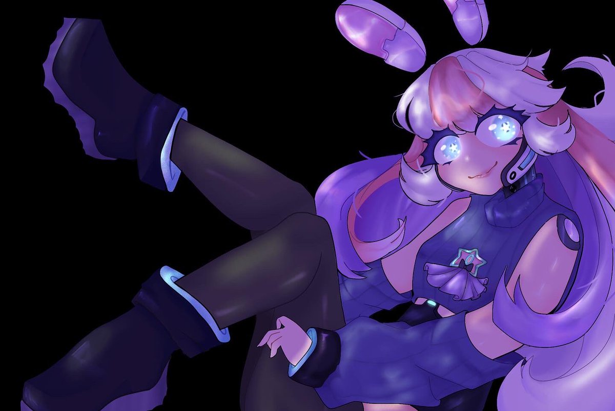 NixiLen's tweet image. @OyasumiYuni fanart!! Go check them out on Twitch! Sorry the robot bunny isn’t there; I didn’t have time.
#fanartvtuber #Vtuberart #robotvtuber #commsopen #Vtuber