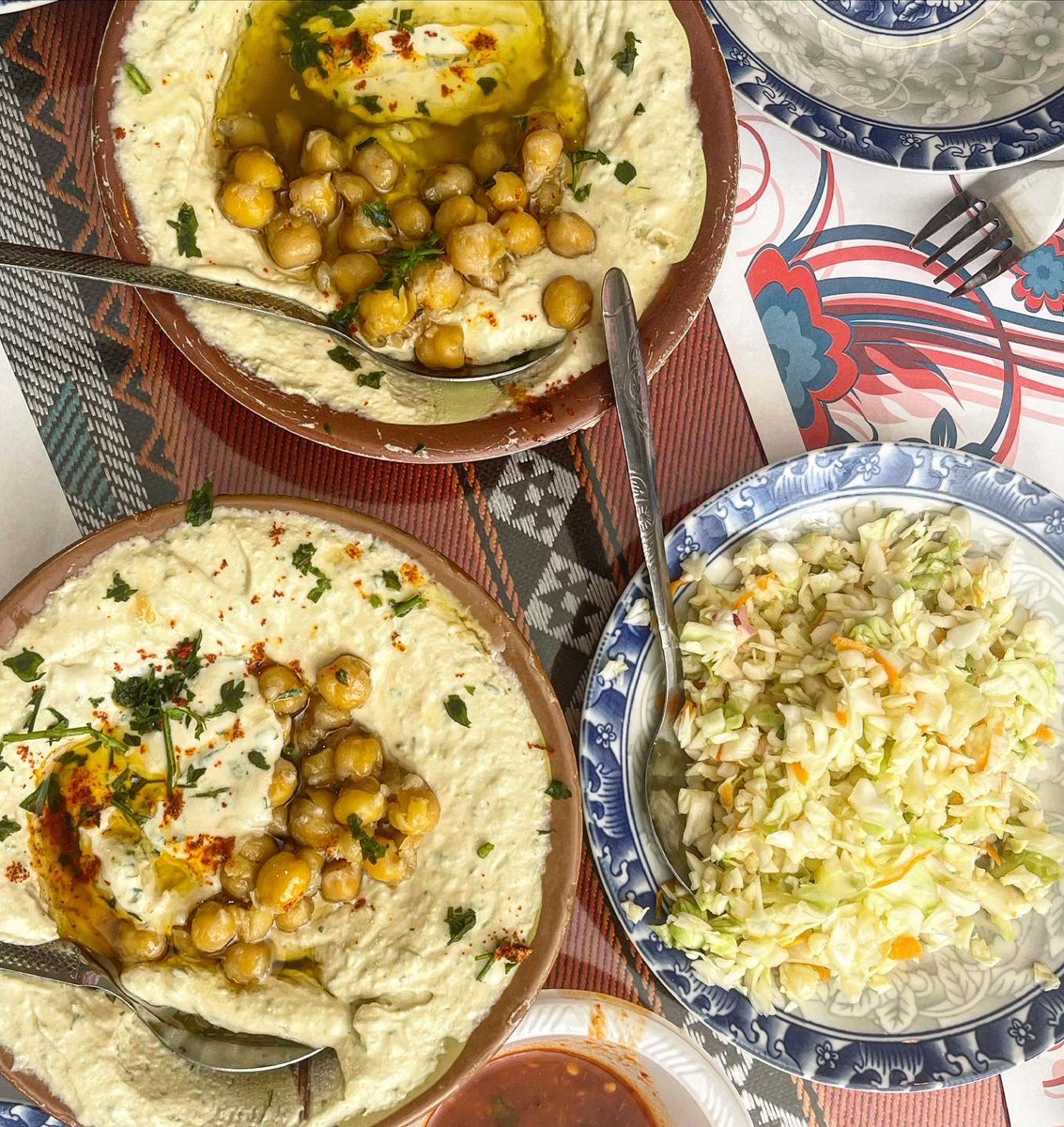 NycciNellis's tweet photo. Back to Israel, #RealityIsrael. Team Taste here & taste we did. Amendment! We ate a lot & drank a ... smidge. Round One:
-ASIF, Culinary Institute of Israel
- Gazoz @ famed Cafe Levinsky 41
- Creamy Hummus @ famed Abu Kamel
- Fresh Za'atar
For More: https://t.co/eEraFaIGJX https://t.co/EAjEuXYNsc