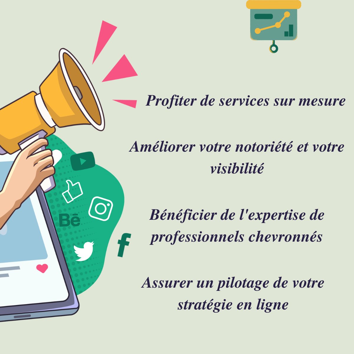 Webessor's tweet image. 📢 Webessor offre la possibilité de booster l’image de votre marque grâce à ses services.
---------------- 
📞96139770
#marketingdigital  #communicationdigital   #reseauxsociaux