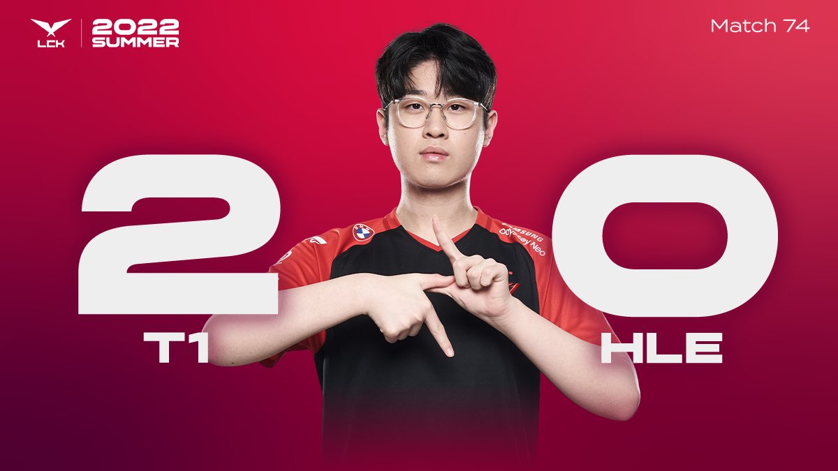 LCK's tweet photo. +1W for @T1LoL! #LCK https://t.co/jGDH9EUSG8