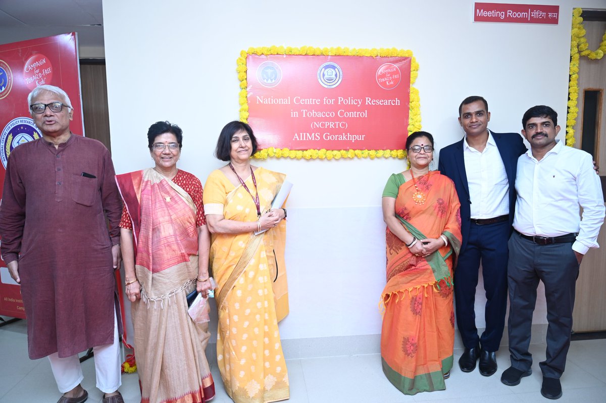 Inauguration of National Centre for Policy Research in Tobacco Control (NCPRTC) at AIIMS Gorakhpur by Hon. CM of UP Shri Yogi Adityanath Ji Maharaj  <a href="/aiims_gkp/">AIIMS Gorakhpur</a> <a href="/myogiadityanath/">Yogi Adityanath</a> <a href="/brianwahl/">bw</a>
  <a href="/Vandana75810056/">@VandanaShah</a> <a href="/IncubatorGHAI/">Global Health Advocacy Incubator</a> @Tobaccofreekids <a href="/Om_Bera/">Dr. Om Prakash Bera.</a> <a href="/WHO/">World Health Organization (WHO)</a> <a href="/DrAmbrishMithal/">Dr Ambrish Mithal</a>