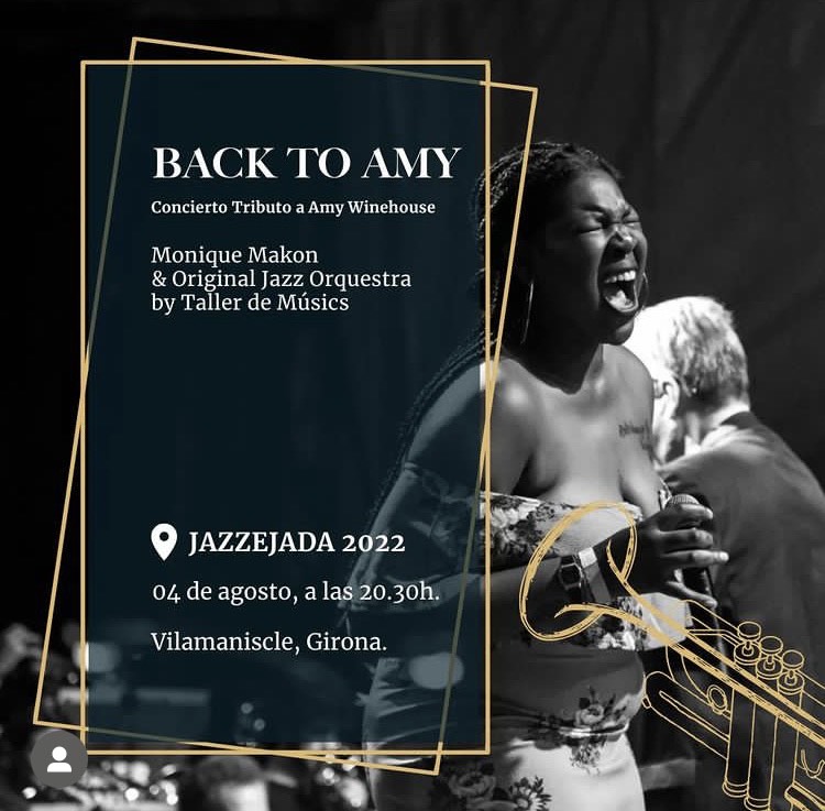 Avui la <a href="/MoniqueMakon/">Monique Makon</a> amb l'Original Jazz Orquestra Taller de Músics, dirigida per <a href="/JazzDavidPastor/">David Pastor Jazz</a>, a la #Jazzejada de <a href="/vilamaniscle/">Vilamaniscle</a>. Us esperem!
👉 jazzejada.cat