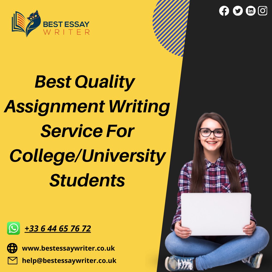 BestEssayWrit13's tweet image. Be confident! Because you choose our Best Assignment Writing Service.
Order Your task Now.
#bestassignmentwritingservice #bestassignmentwritinghelp #onlineassignmentwritingservice #onlineassignmentwritinghelp #getonlineassignmentwritinghelp
#bestessaywriter