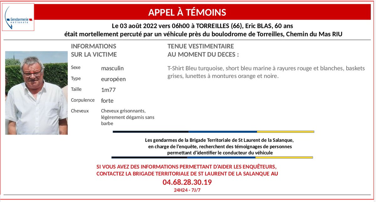 Gendarmerie_066's tweet photo. #APPELATEMOINS 🚨 | Nous recherchons activement le conducteur du véhicule. Si vous avez des informations, contactez la Brigade de St-Laurent-De-La-Salanque ▶ 04 68 28 30 19 https://t.co/GB4PccfjAP