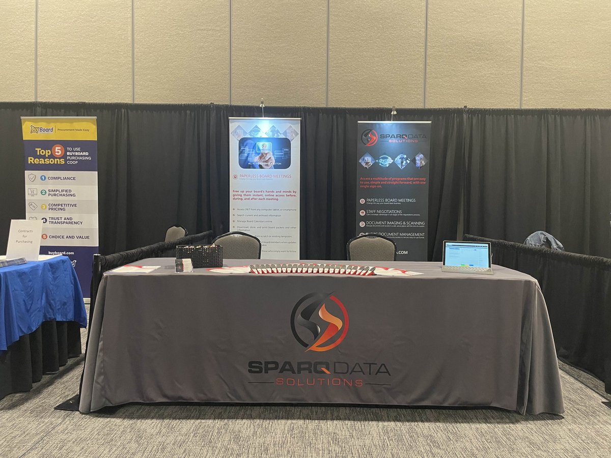 sparq_data's tweet image. Good morning, South Dakota! We’re at #asbsdsasdconvention 2022 and ready to talk to you about the benefits of a Paperless Board Meeting solution! Stop by, say hello, and get yourself a chip clip!