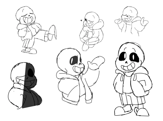 I love drawing him he is so silly 
#undertale 