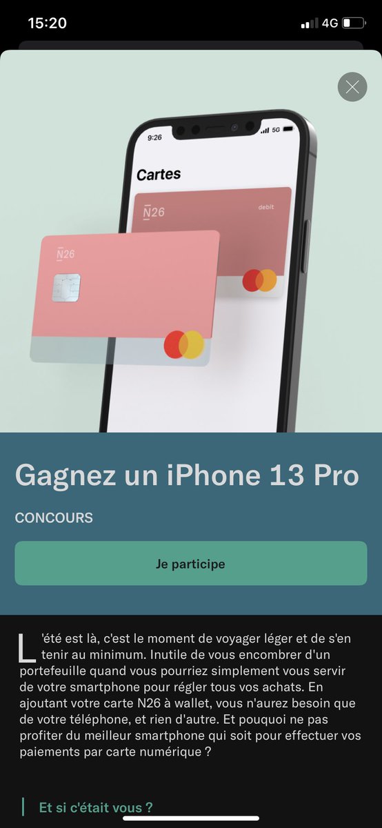 PYebda's tweet photo. J’ai ma carte numérique @N26FR #TeamN26 https://t.co/lS4KvzKtd6