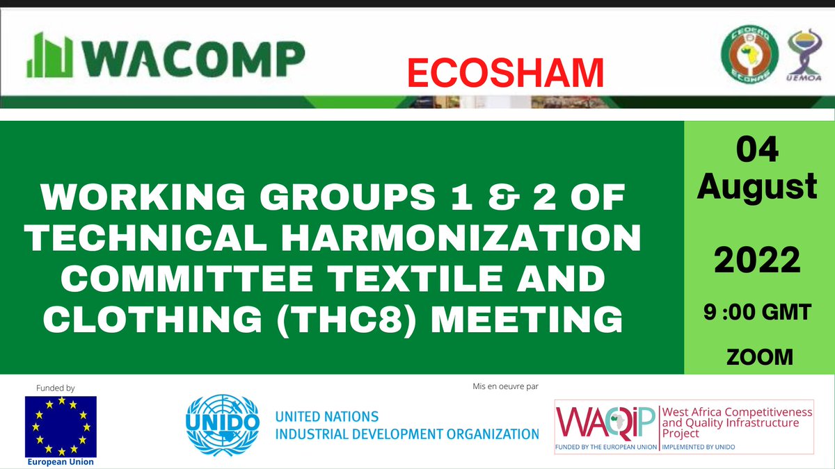 wacqip's tweet photo. #Ongoing ECOSHAM meeting, organized by the @EUinNigeria - funded @WACOMP_ECOWAS #wacqip, implemented by @UNIDO_QI https://t.co/xDj5jt4qgF