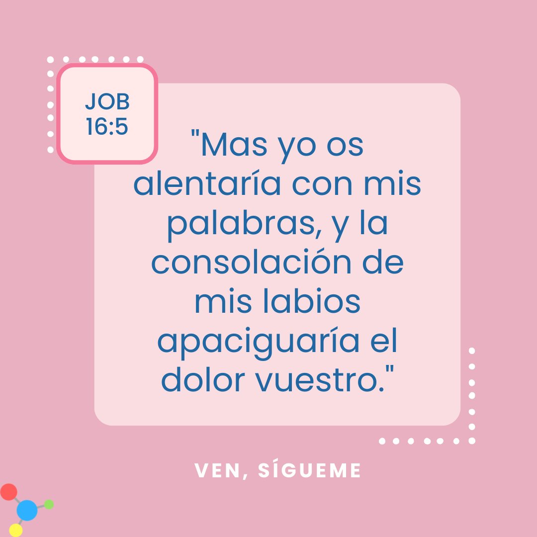estaca_bosques's tweet photo. #VenSíguemeFamiliar Job 16:1–5.
https://t.co/6QGSJtQJvt
#VenSígueme #Job #Amigos #Amistades #Fe #Fortaleza #Amor #LDS #SUD https://t.co/aXr8RtTIEU