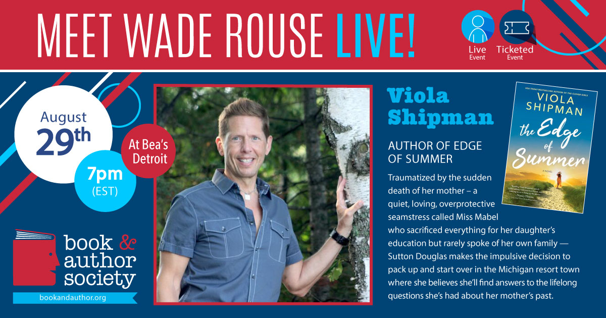 bookandauthors's tweet photo. We've RESCHEDULED our eagerly anticipated LIVE IN-PERSON #BookAndAuthor event! New date is August 29th at 7pm. Attendees will be treated to an evening with @viola_shipman at Bea's Detroit, including refreshments and dessert. Capacity is limited. Tickets at https://t.co/gjecLFil2H https://t.co/enX4mVCVA9