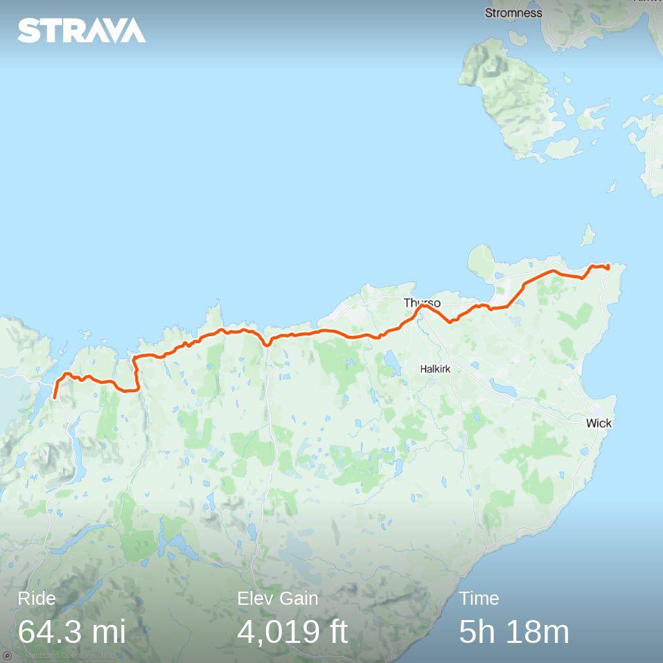 Lands End to John O’Groats has been something I’ve wanted to do for years and was this summer’s adventure. 1030 miles in 18 days. Fantastic to move through the landscape of our beautiful country by bike. 
strava.app.link/UDfqum3Ddsb