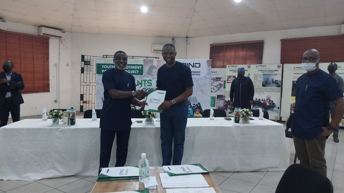 PINDFoundation's tweet photo. Beneficiares of the Grant signing ceremony from various sectors from fashion, ICT, Agriculture, etc all receiving their grant agreement from the executive director.
#pindfoundation #NDLink https://t.co/a5WZ3uWvvu