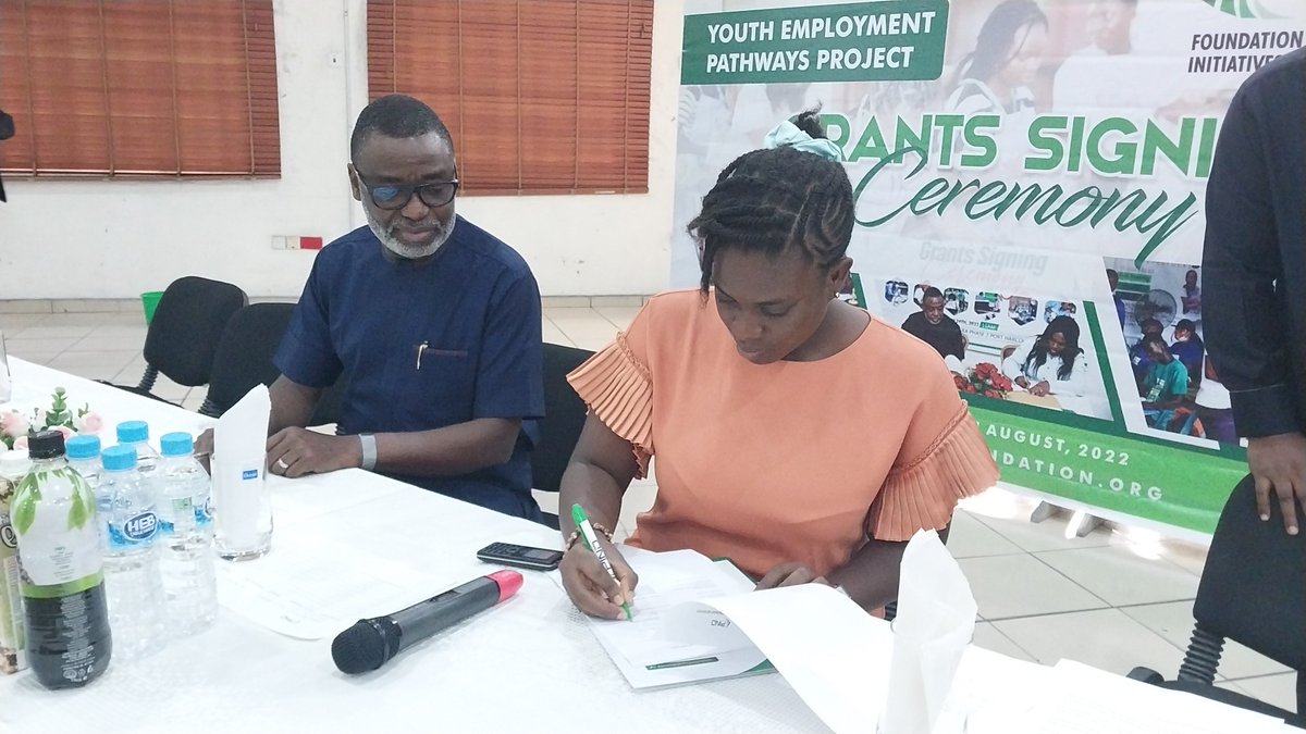 PINDFoundation's tweet photo. Beneficiares of the Grant signing ceremony from various sectors from fashion, ICT, Agriculture, etc all receiving their grant agreement from the executive director.
#pindfoundation #NDLink https://t.co/a5WZ3uWvvu