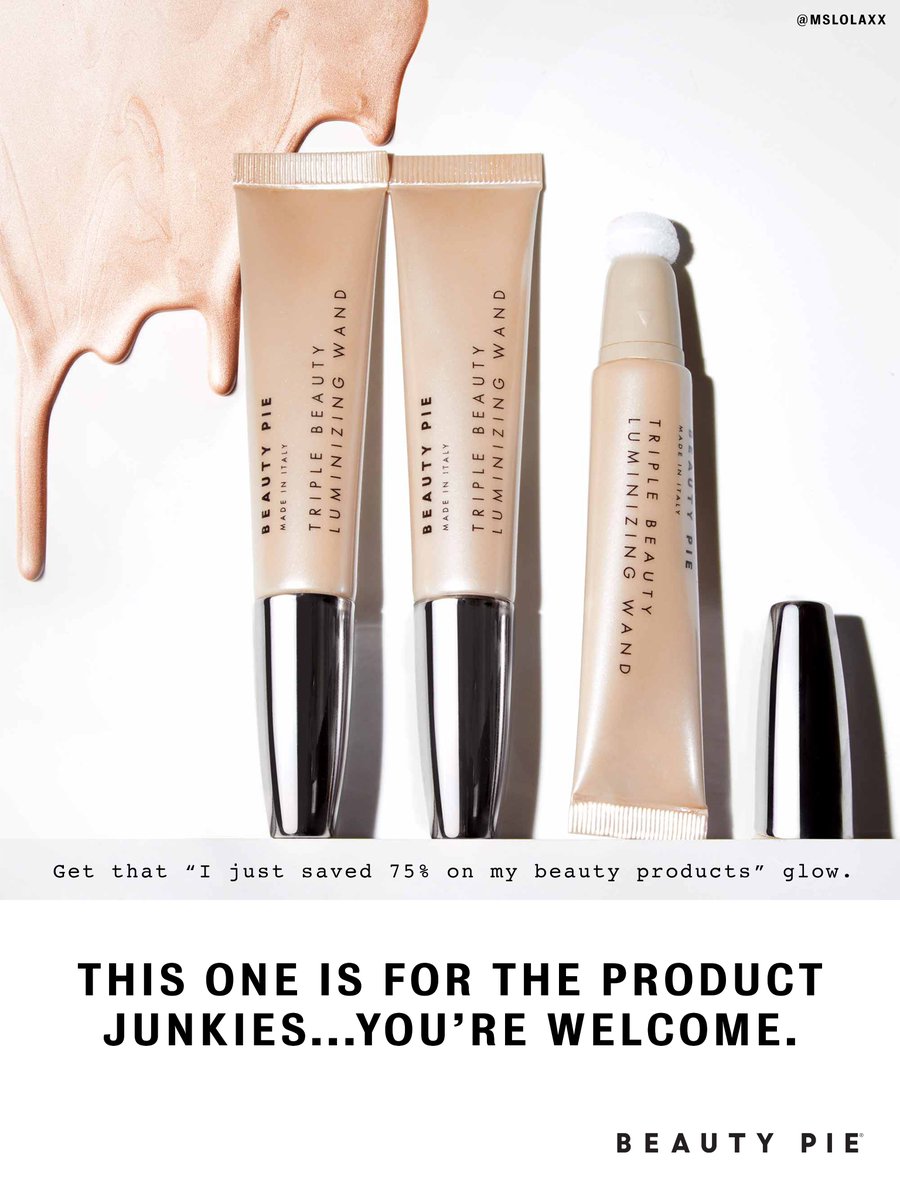 MsLolaxx's tweet photo. One Minute Brief of the Day:
Create posters positioning @BeautyPie as a way you can access the best products at a fraction of the cost when prices rise elsewhere #BeautyPie
@OneMinuteBriefs https://t.co/AkC5a1S9Nv