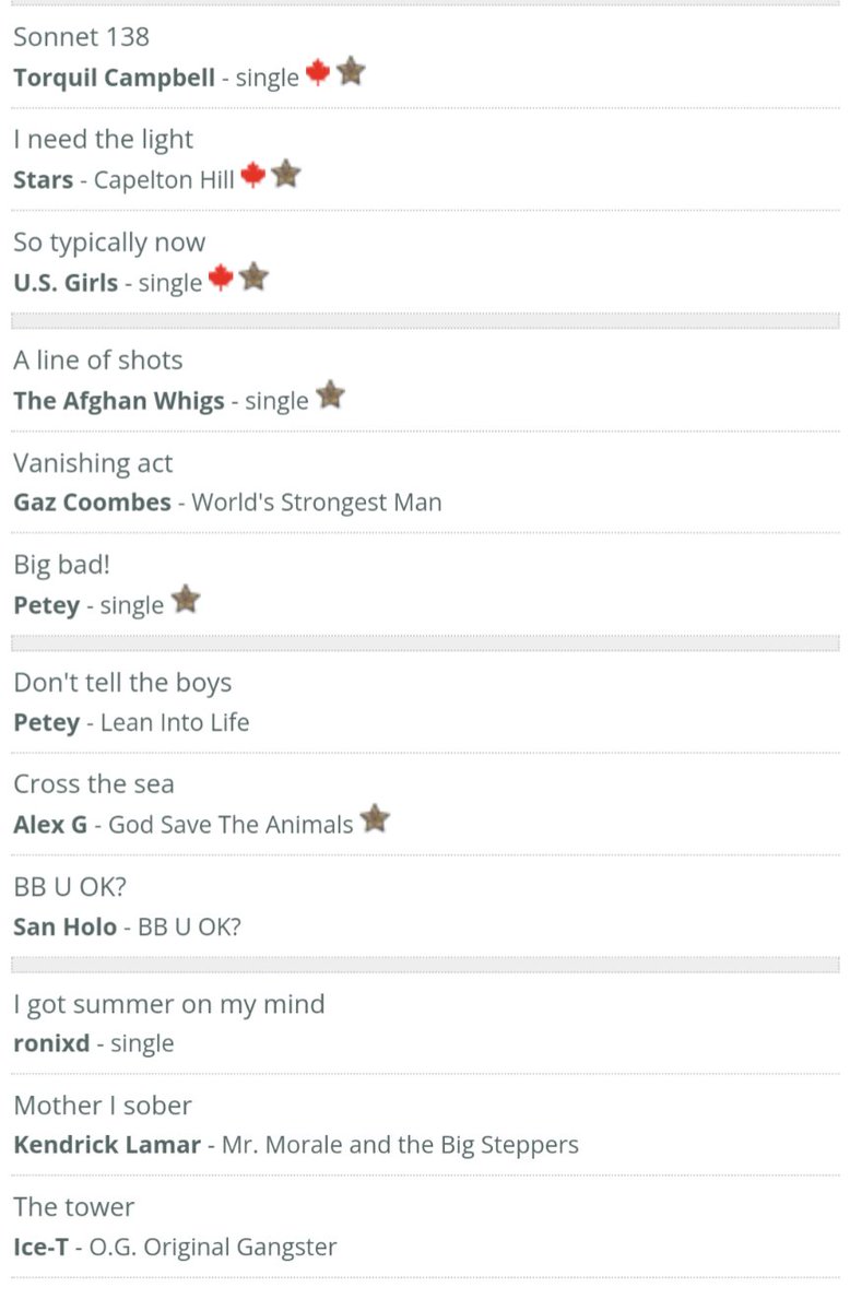 I'm live in studio from 9:30-noon on <a href="/CKCUFM/">CKCU 93.1 FM</a> 93.1 FM or online at ckcufm.com. Tune in to hear what music filtered through my brain this week. Here's the playlist.