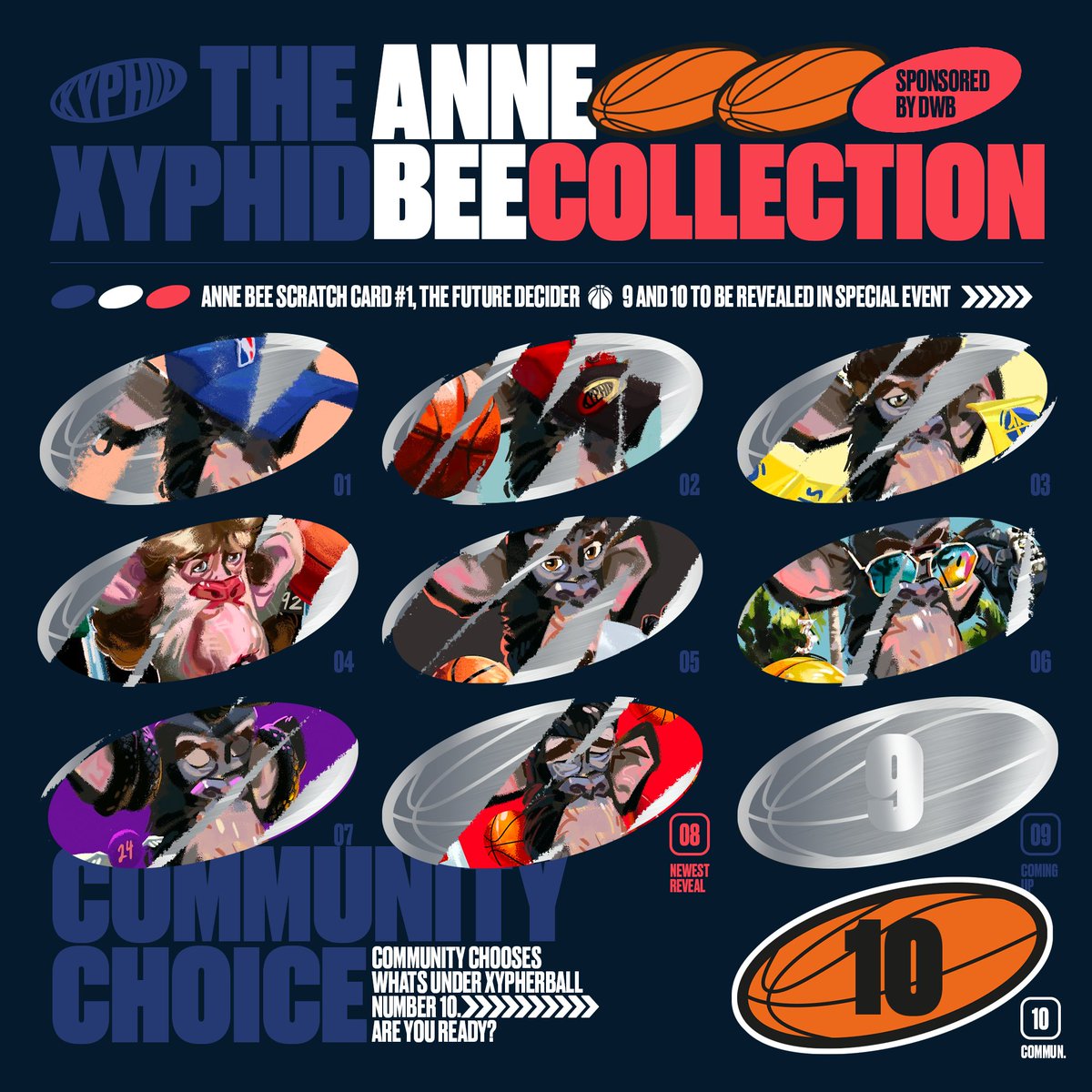 therealxyphid's tweet photo. Our #AnneBee series, courtesy of @Whitakerbarnett now consists of 8 AnneBeeApes!
To celebrate our ambition of bringing to the world 10 AnneBees, we will be letting the community pick the 10th AnneBeeApe!
Vote: https://t.co/u2X2R3kAAC https://t.co/WItdtJbWxl