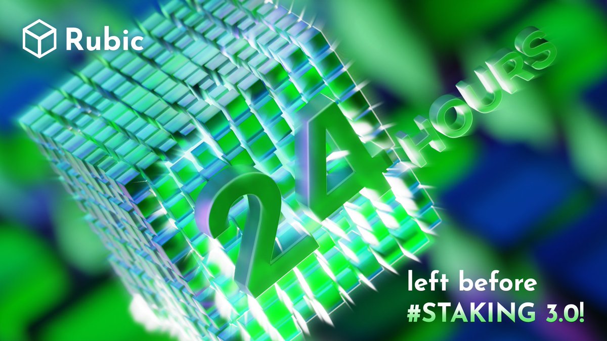 CryptoRubic's tweet photo. 🧵 24 hours left to join #Staking 3.0 on #Rubic! 

Users can withdraw their rewards at any time. #Rewards are awarded and distributed with every block and in accordance with the pool share. 

Don't miss out: https://t.co/wXeK1r0lkv https://t.co/fgfirGGszE