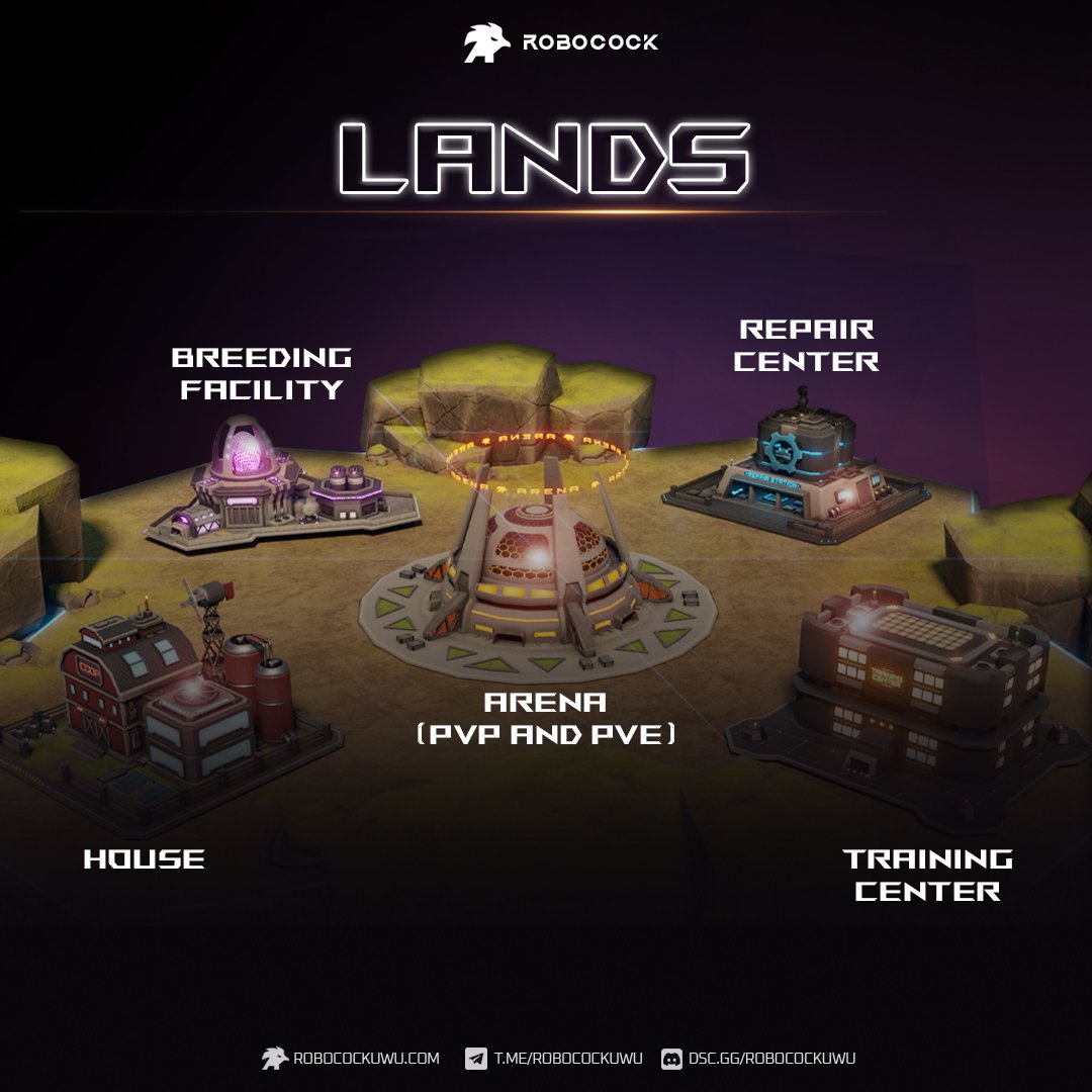 RobocockUWU's tweet photo. We are counting the days until the Game Beta Launch. ⏳😱

Here’s what to look forward on Robocock UWU Land:

✅ Breeding Facility
✅ Repair Center
✅ House
✅ Arena
✅ Training Center

Better get ready CockMasters! 
Coz we’re sure going to the moon! 🐔🚀🔥 https://t.co/xmM7lK5ZZD