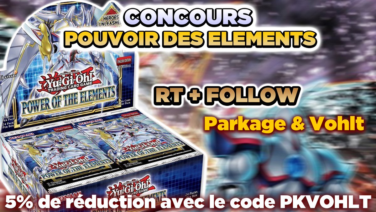 VohltOrigine's tweet photo. Yoo les reuf ! Concours pour vous faire gagner 1 Display POUVOIR DES ELEMENTS ! 

Vous avez aussi 5% de réduction avec le code PKVOHLT sur https://t.co/3sWpkOxQY8

Pour ca c'est très simple :
RT + Follow @VohltOrigine &amp; @Park_age 

TAS LE 08/08/2022 https://t.co/8c5wP7j5b8