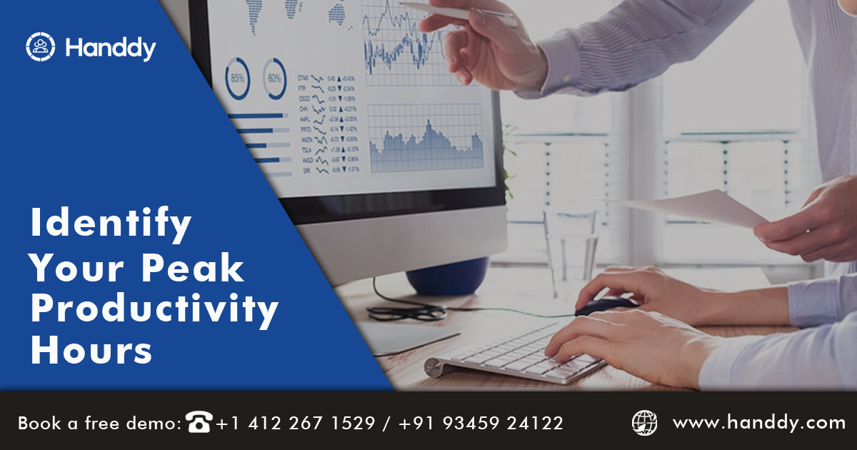 Identify your peak productivity hours and learn how to be more productive. Visit: bit.ly/3w6B7aX to learn more. #employeemonitoring #employeeproductivity #productivity #productivityimprovement #teams #workfromhome #remoteteams #remotework #employeeengagement #handdy