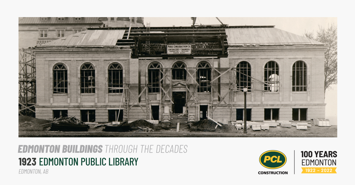 PCLConstruction's tweet photo. Take a stroll down memory lane with us during our newest #ThrowbackThursday series: Edmonton Buildings Through The Decades! ππ
First up, the Edmonton Public Library built in 1923. π
See the full timeline here β‘οΈ https://t.co/Ob28buvmJG
#EdmontonBuildings #100Years #WeArePCL https://t.co/By7AVJvQpz