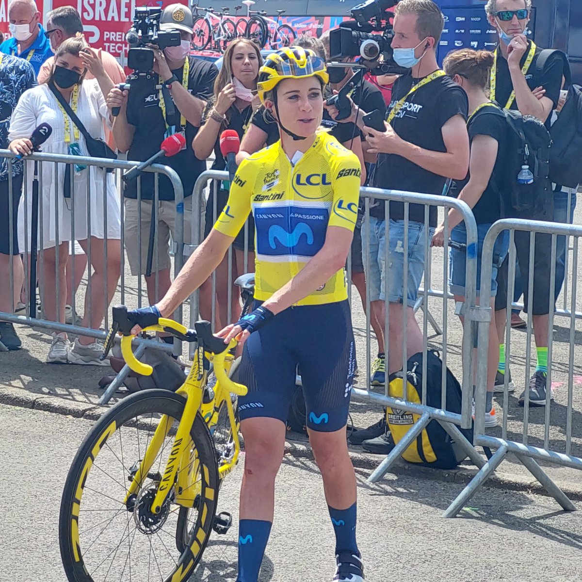 JPLouwie's tweet photo. Great to have seen this fantastic champion win at Planche des belles filles. #movistar_team #AvVleuten https://t.co/UNIkrIekm8