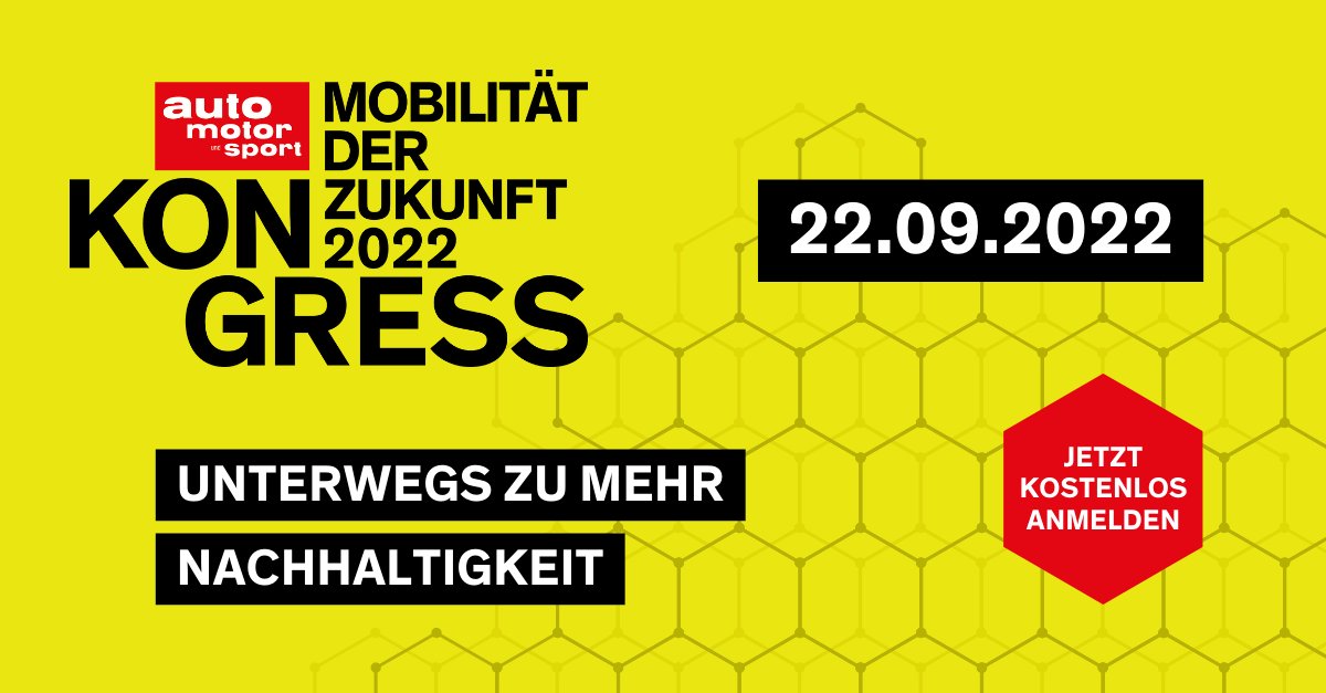 auto motor und sport KONGRESS zur Mobilität der Zukunft am 22. September: Nachhaltigkeit – eine Strategie und ihre Folgen. #Pressemitteilung: bit.ly/3QmNat5 Alle Beiträge können kostenfrei via Livestream verfolgt werden. Jetzt anmelden: bit.ly/3Q1EVTN #ams