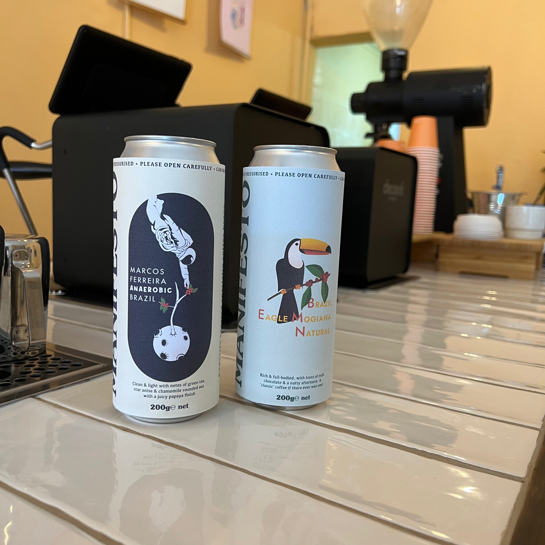 Duelling Brazils! We’re down to the last few kilograms of the incredible Marcos Ferreira so we’ve decided to stick it on bar against the Eagle Mogiana! Swing by the cafe and try this epic coffee while stocks last!

Marcos Ferreira - an absolute fruit-bomb of a coffee
Eagle Mo