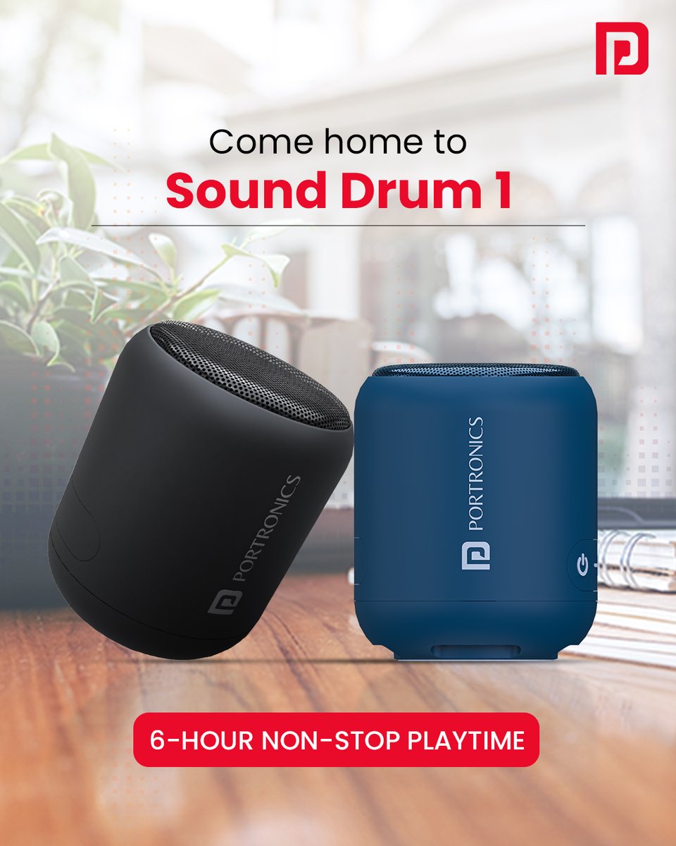 Portronics's tweet photo. What’s your no.1 song on your home playlist?
Drop the name in our comment section.
Shop from https://t.co/UPmgQRzYN1
#Portronics #PortronicsIndia #SoundDrum1 #Gadgets #Technology #PortableSpeaker #Portable #BluetoothSpeaker #Music #Playlist https://t.co/FiYR6NHzSr