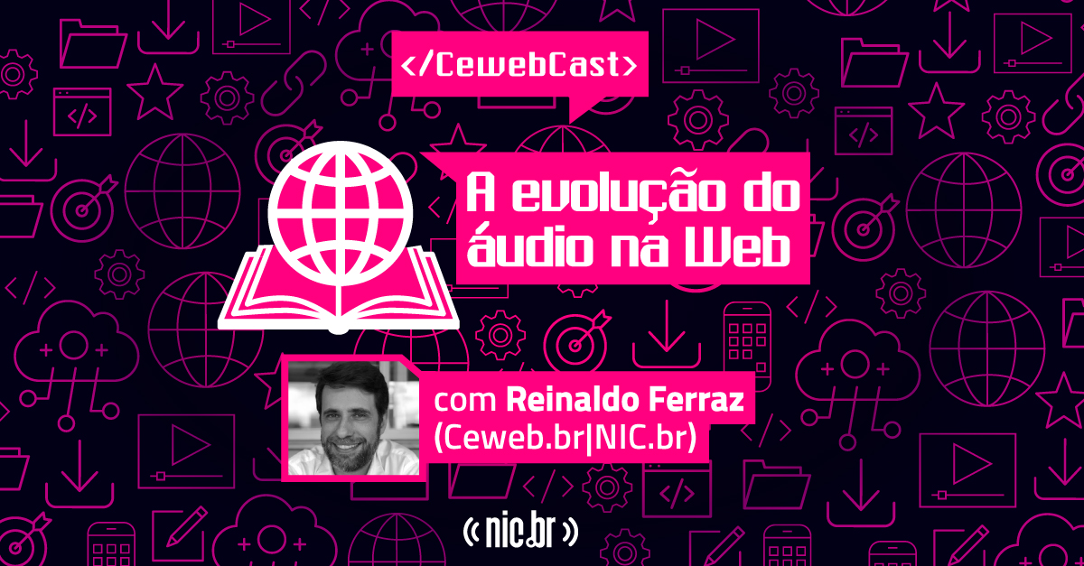 cewebbr's tweet image. A evolução de um recurso muito importante p/ a Web: o som. Esse é o fio condutor do novo episódio do #CewebCast c/ @reinaldoferraz, especialista do @cewebbr e do @w3csp. Ficou curioso(a)? Acesse sua plataforma de podcasts favorita ou o endereço nic.br/podcasts/ceweb… e ouça já!