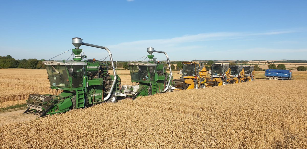 A few photos from Field Technician, Joao Lopes. Our trial combines lined up looking super smart 💯​ #Farm24