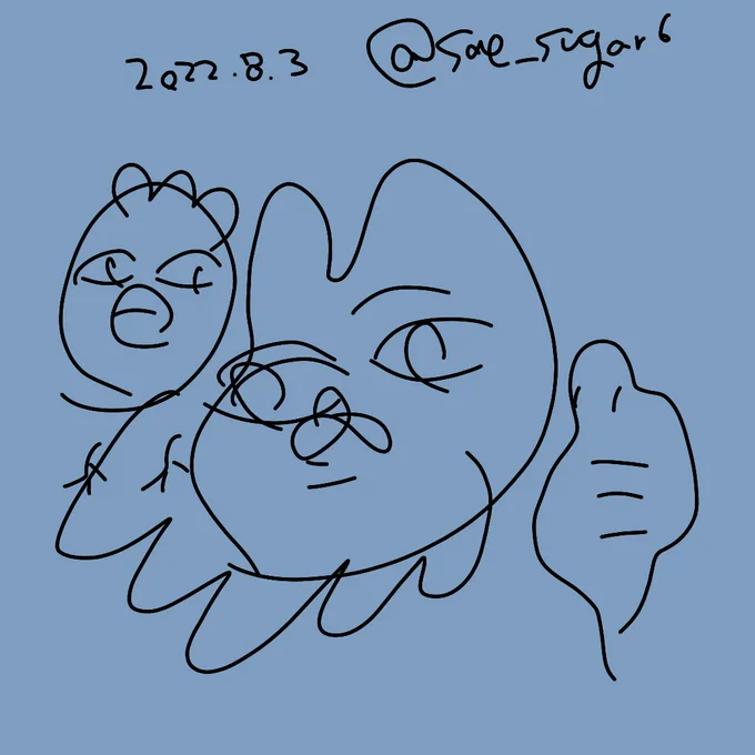 スマホの画面が見えない状態で描いた 