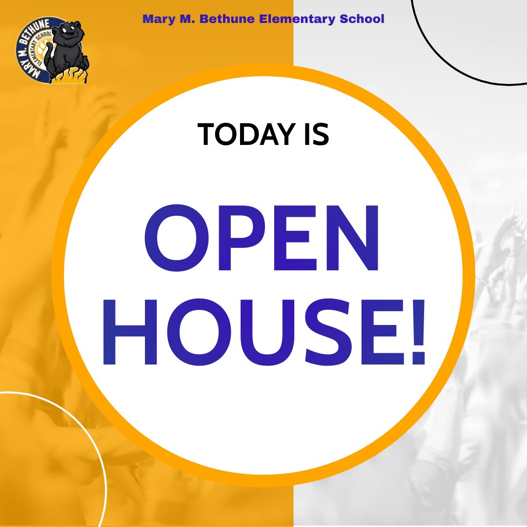 Greetings Bethune Fam! 
TODAY IS THE DAY for our Panther Preview Open House. Please join us this afternoon from 4-6pm for important information and updates about the 2022-23 school year! We look forward to seeing you there!