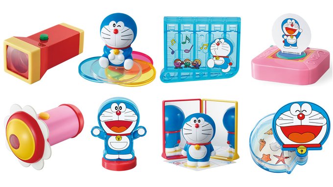 明日からのハッピーセット ドラえもん♪(  ◜ω◝  و)و"
ビッグライトやスモールライト
実際にあったら楽しそうですね～🤗✨
でも一番欲しいのはフエール銀行…w🤤💕💰💰💰 