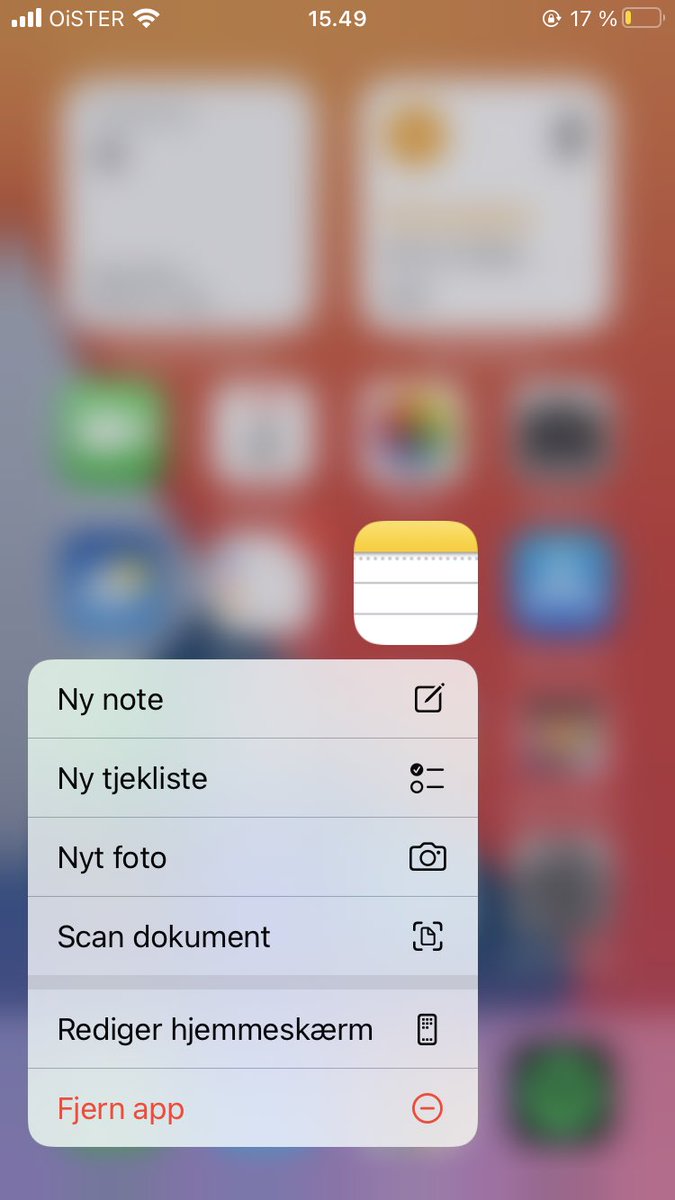 simonorberg's tweet photo. @mrmotmot Hvis du har iPhone, er det allernemmeste bare at bruge scan-funktionen i Noter-appen. Hold fingeren på appen og tryk Scan. It’s that easy. https://t.co/TGRRS7OE5z